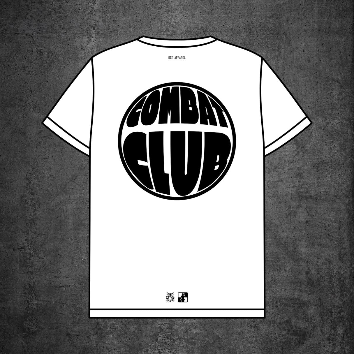 White Original logo Street T-Shirt - Gen Apparel X Helsingborg Combat Club